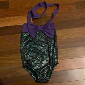 Mermaid toddler swimsuit.